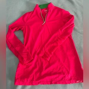 Equestrian riding top pink + green coolblast, size XS